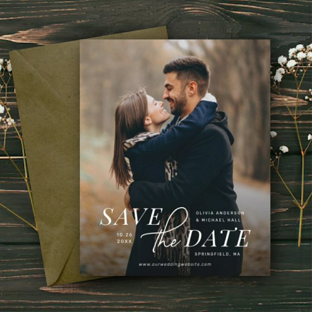 Modern Save the Date with Photo Budget Wedding (Creator Uploaded)
