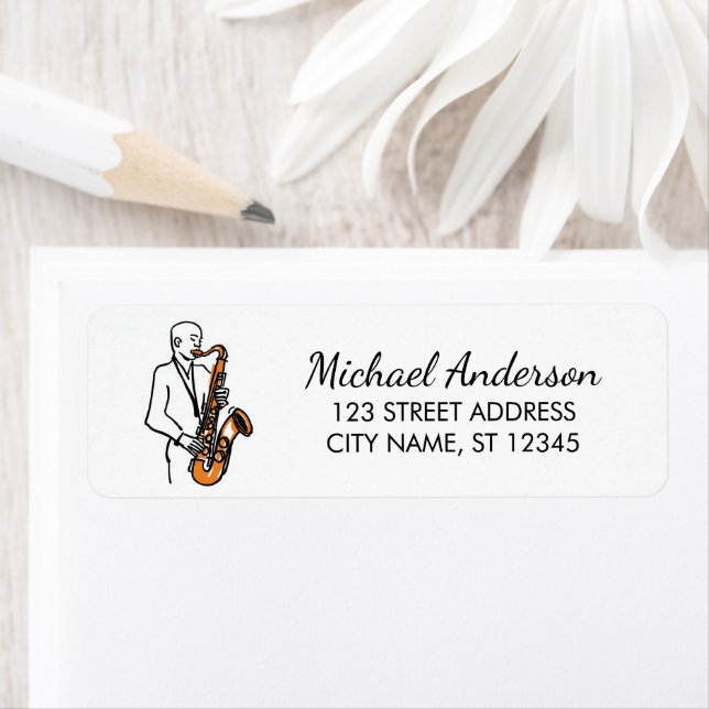 Modern Saxophone Music Lover Return Address        (Insitu)