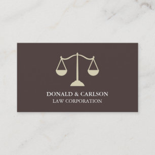 Modern Scales of Justice Attorney Business Cards