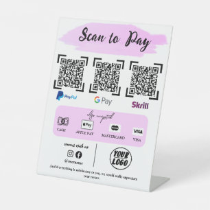 Modern Scan To Pay Template QR Code Payment Sign