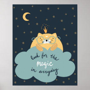 Modern scandi cute look for the magic nursery poster