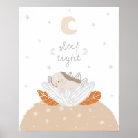 Modern scandi cute sleep tight  nursery