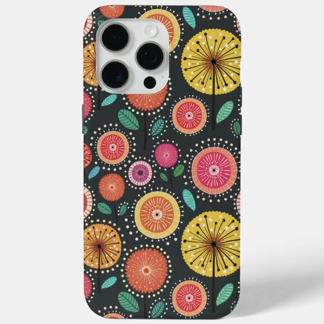 Modern Scandi folk dandelions iPhone / iPad case (Back)