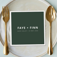 Modern Scandi Forest Green Minimal Wedding Buffet