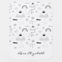 Modern scandi rainbow and mountains personalised