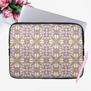 Modern Scandinavian Butter Yellow Pink Grey Design Laptop Sleeve