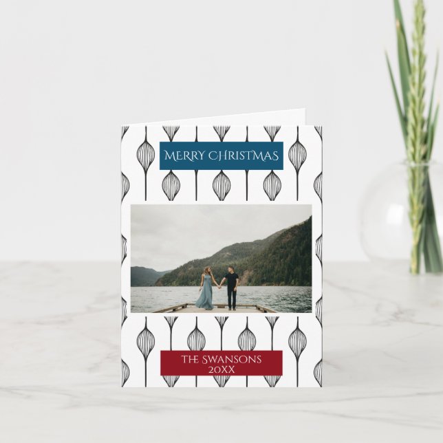 Modern Scandinavian Christmas Photo Holiday Card (Front)