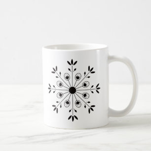 Modern Scandinavian Christmas Snowflake Coffee Mug
