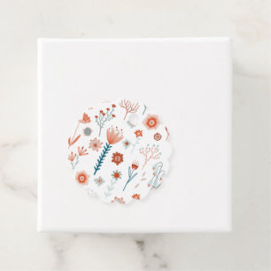 Modern Scandinavian Floral Favour Tags