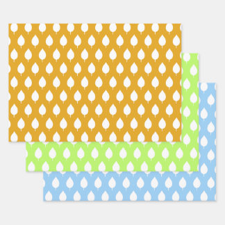 Modern Scandinavian White Leaf Seamless Pattern Wrapping Paper Sheet