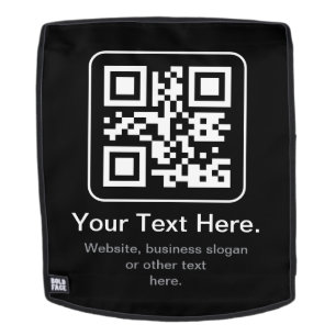 Modern Scannable QR Code Black White & Grey Backpack
