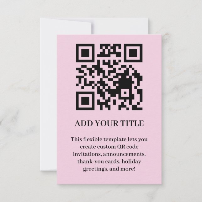 Modern Scannable QR Event Invite Design (Front)
