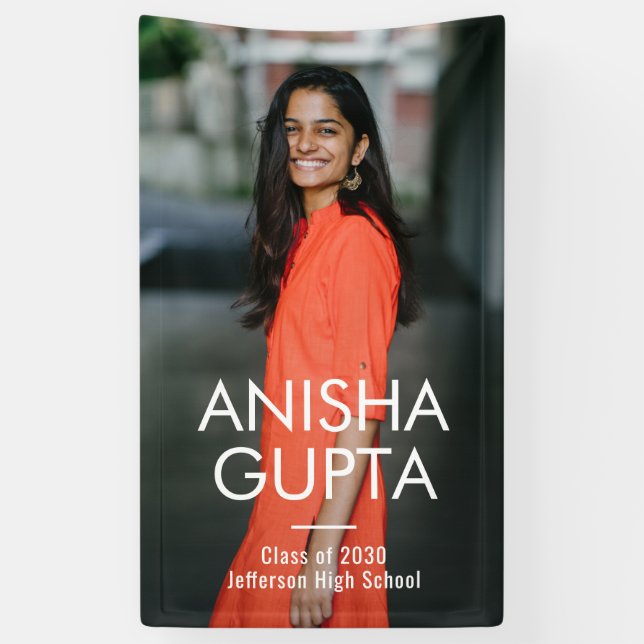 Modern Scholar EDITABLE COLOR Graduation Banner (Vertical)