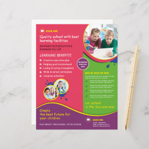 Modern School Admission Flyer Template 