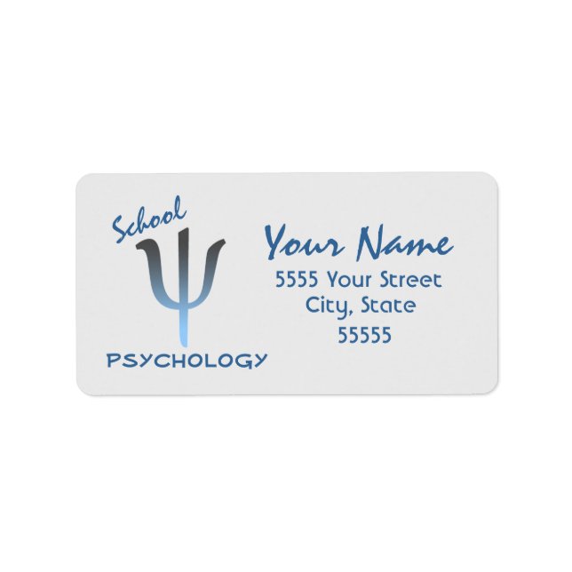 Modern School Psychology Address Labels (Front)