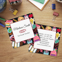 Modern School Supplies Teacher Tutoring Colourful