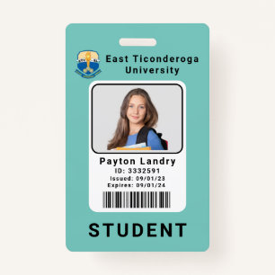 Modern School University Student ID Badge Template