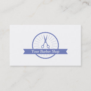Modern Scissors Barber Shop Hair Salon Business Card