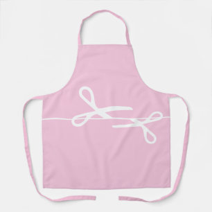 Modern Scissors Hair Stylist Seashell Pink Apron