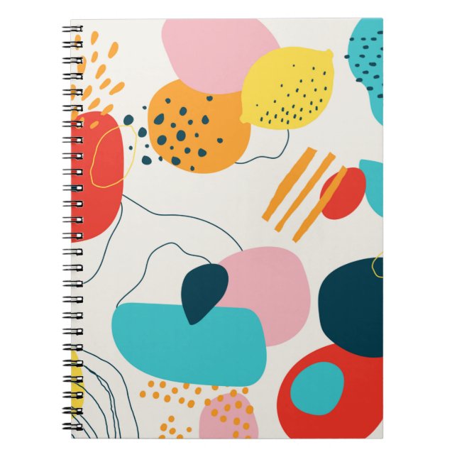 Modern scribble background. Trendy geometric doodl Notebook (Front)