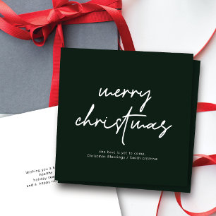 Modern Scrip Typography Christmas Card