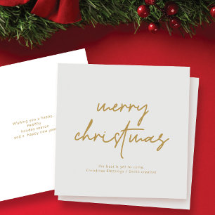 Modern Scrip Typography Christmas Card
