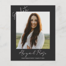 Modern Script 2023 Photo Grad Party Announcement 