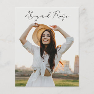 Modern Script 2023 Photo Grad Photo Card Budget 