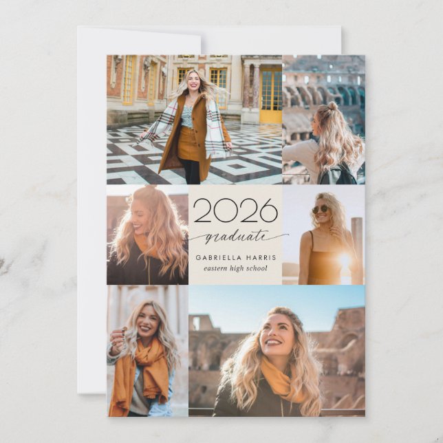 Modern Script 2026 Graduation Invitation (Front)