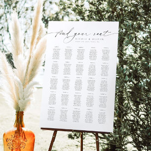 Modern Script 25 Tables Welcome Seating Chart