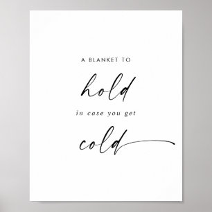 Modern Script A Blanket to Hold Wedding Favour Sig Poster
