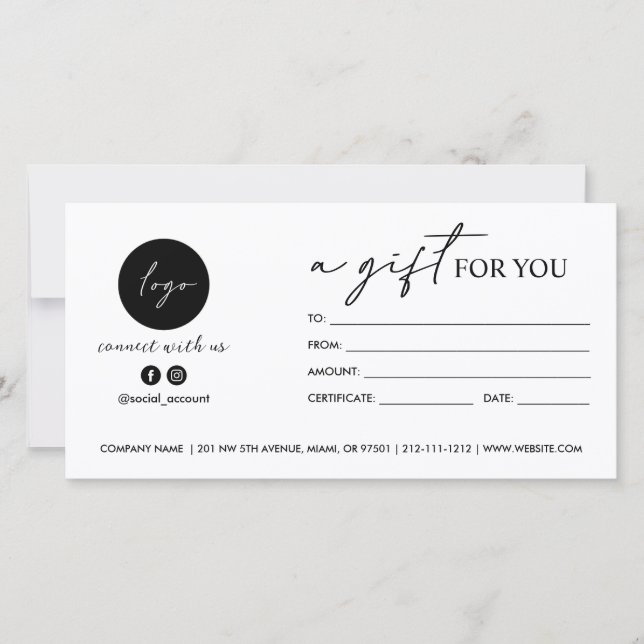 Modern Script A GIFT FOR YOU LOGO SOCIAL ICON  (Front)