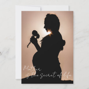 Modern Script and mother Photo Holiday Card