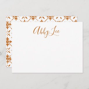 Modern Script and Tile Stationery Thank You Card