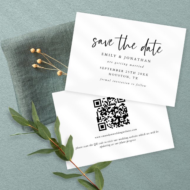 Modern Script Any Colour Wedding Save The Date (Creator Uploaded)