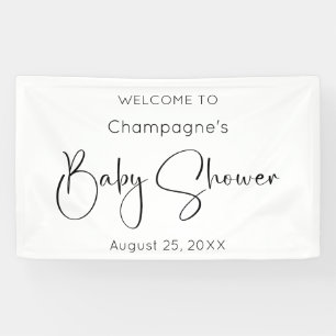 Modern Script Baby Shower Banner
