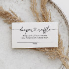 Modern Script Baby Shower Diaper Raffle Ticket