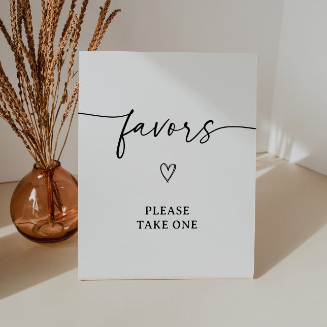 Modern Script Baby Shower Favours Sign (Creator Uploaded)