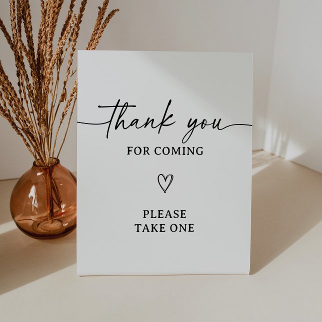 Modern Script Baby Shower Thank You Favours Sign (Creator Uploaded)