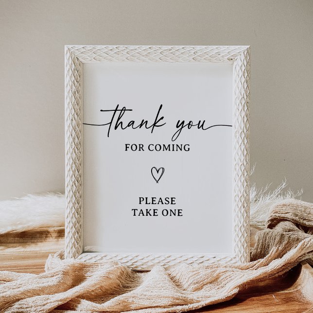 Modern Script Baby Shower Thank You Favours Sign (Creator Uploaded)