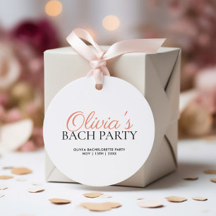 Modern Script Bachelorette Party Favour Tags