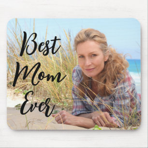 Modern Script Best Mum Ever Photo Mouse Mat