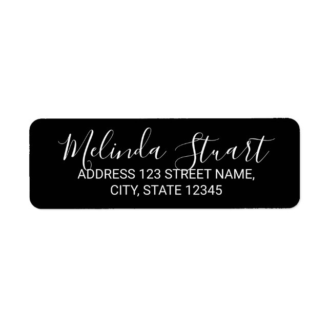 Modern Script Black and White (Front)