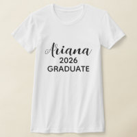 Modern Script Black White 2026 Graduate Name