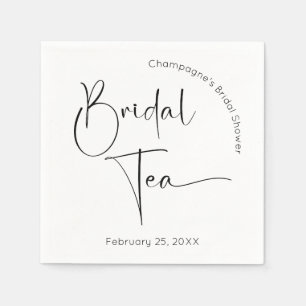 Modern Script Bridal Shower Bridal Tea Napkin