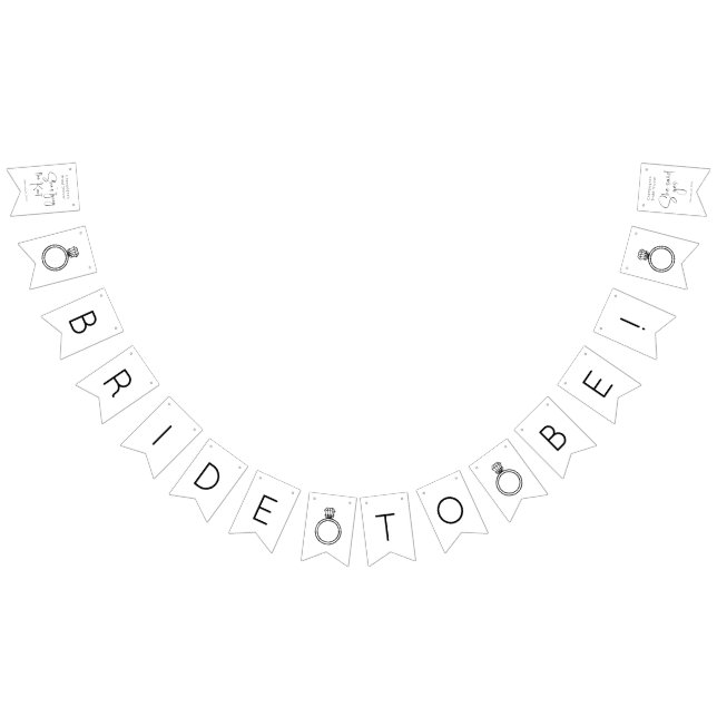 Modern Script Bridal Shower Bunting (All)