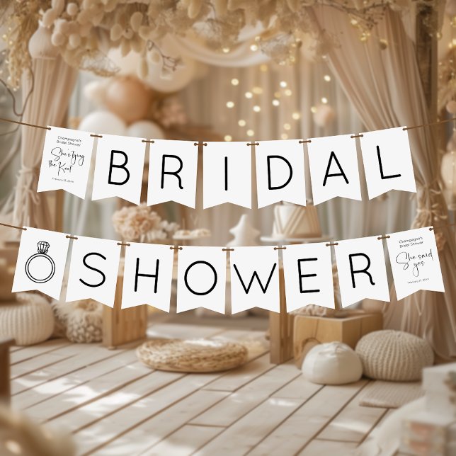 Modern Script Bridal Shower Bunting (Creator Uploaded)