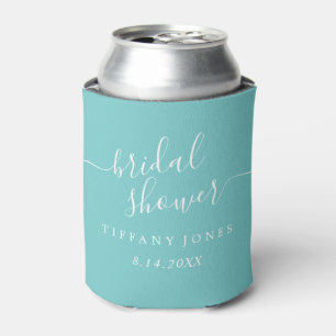 Modern Script Bridal Shower Can Cooler