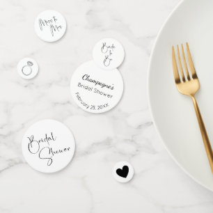 Modern Script Bridal Shower Confetti