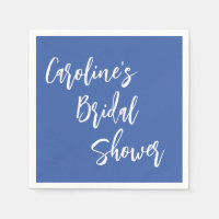 Modern Script Bridal Shower Custom French Blue